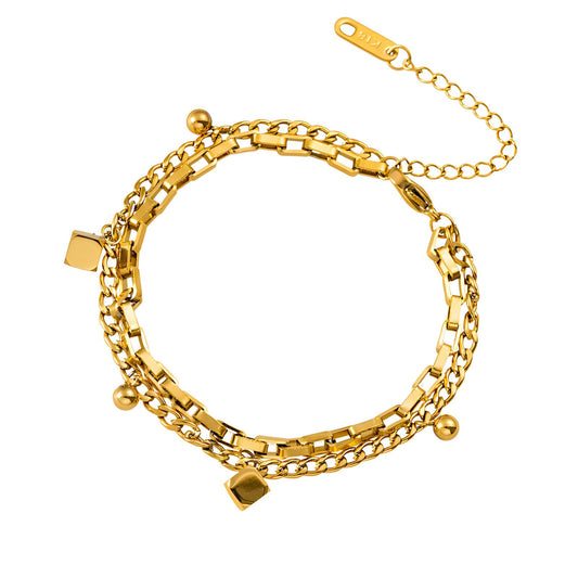 18K gold plated Stainless steel bracelet, Intensity 87761-0