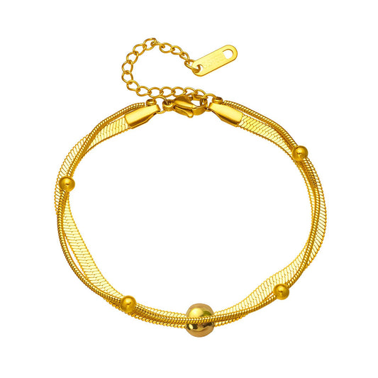 18K gold plated Stainless steel bracelet, Intensity 87786-0