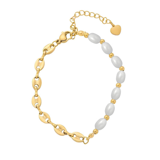 18K gold plated Stainless steel bracelet, Intensity 87805-0