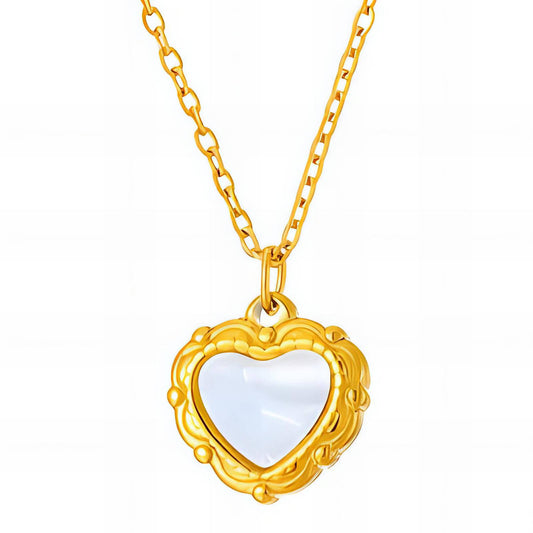 18K gold plated Stainless steel  Hearts necklace, Intensity 87818-0