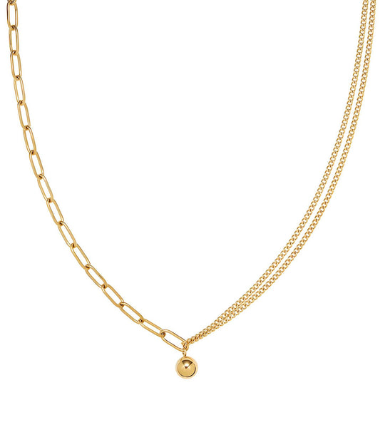 18K gold plated Stainless steel necklace, Intensity 87841-0