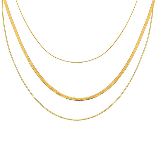 18K gold plated Stainless steel necklace, Intensity 87859-0