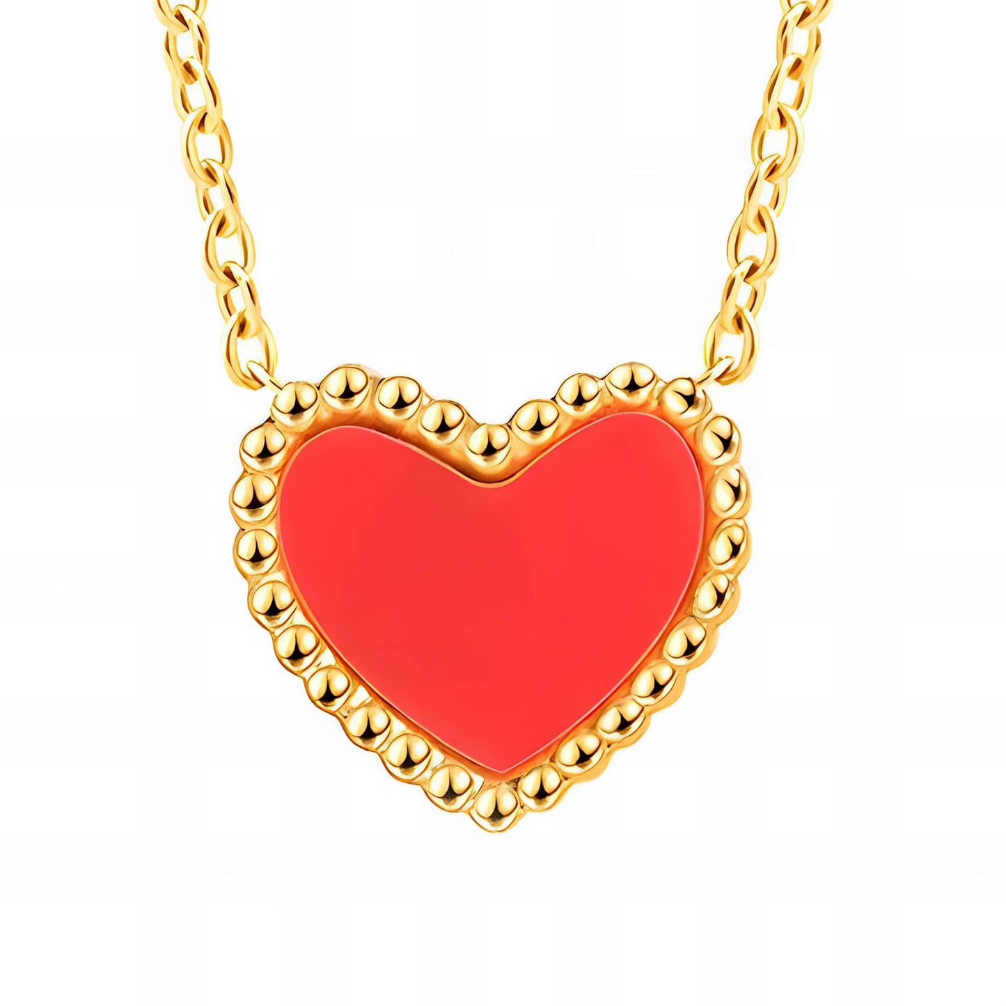 18K gold plated Stainless steel  Hearts necklace, Intensity 87862-0