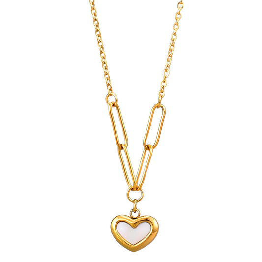 18K gold plated Stainless steel  Hearts necklace, Intensity 87875-0