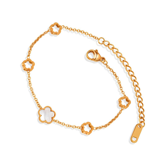 18K gold plated Stainless steel  Flower Meadow bracelet, Intensity 87880-0