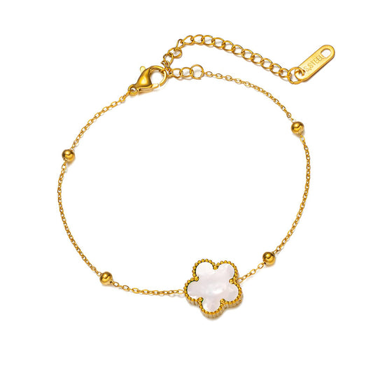 18K gold plated Stainless steel  Flower bracelet, Intensity 87917-0