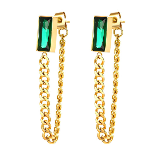 18K gold plated Stainless steel earrings, Intensity 87958-0