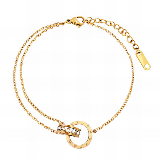 18K gold plated Stainless steel anklet, Ellis jewellery 87994-0