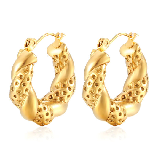 18K gold plated Stainless steel earrings, Intensity 88010-0