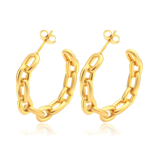 18K gold plated Stainless steel earrings, Intensity 88013-0