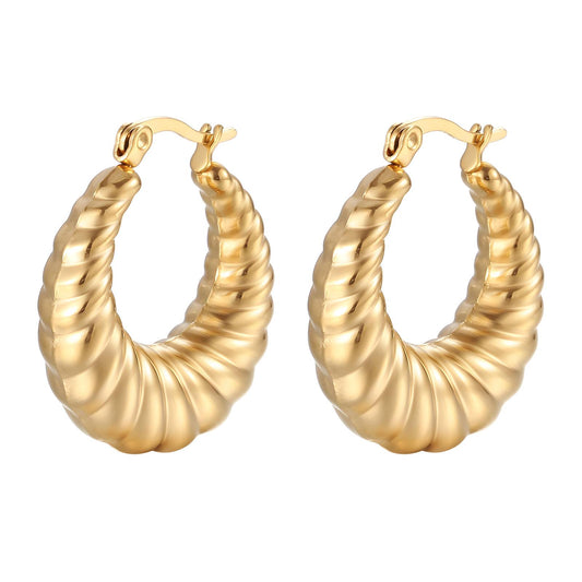 18K gold plated Stainless steel earrings, Intensity 88022-0