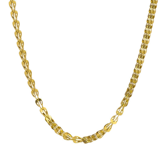 18K gold plated Stainless steel necklace, Intensity 88116-0