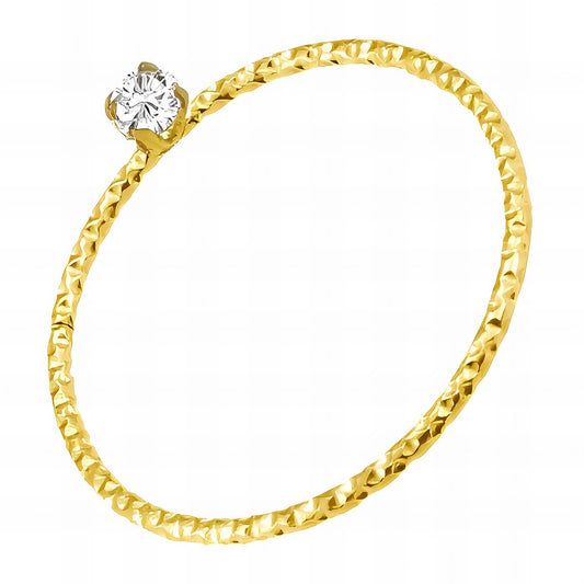 18K gold plated Stainless steel finger ring, Intensity 88117-0-9