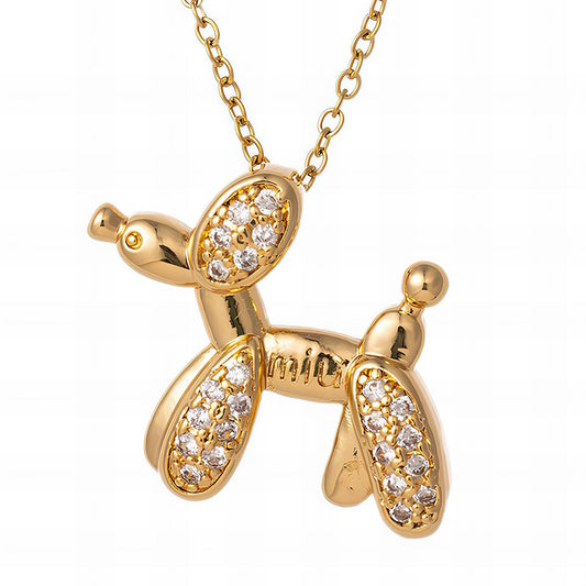 18K gold plated Stainless steel  Dog necklace, Intensity 88119-0