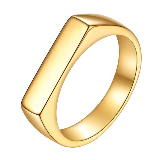 18K gold plated Stainless steel finger ring, Intensity 88130-0-8
