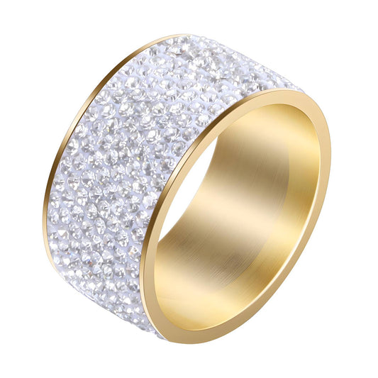 18K gold plated Stainless steel finger ring, Intensity 88133-0-7