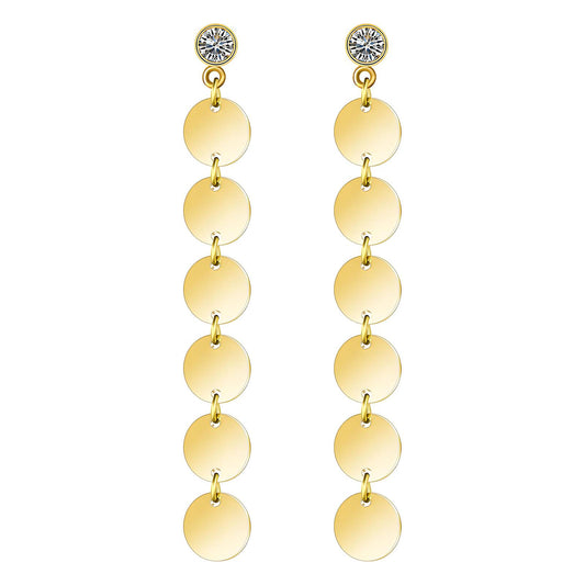 18K gold plated Stainless steel earrings, Intensity88232-0