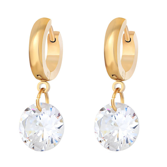 18K gold plated Stainless steel earrings, Intensity 88235-0