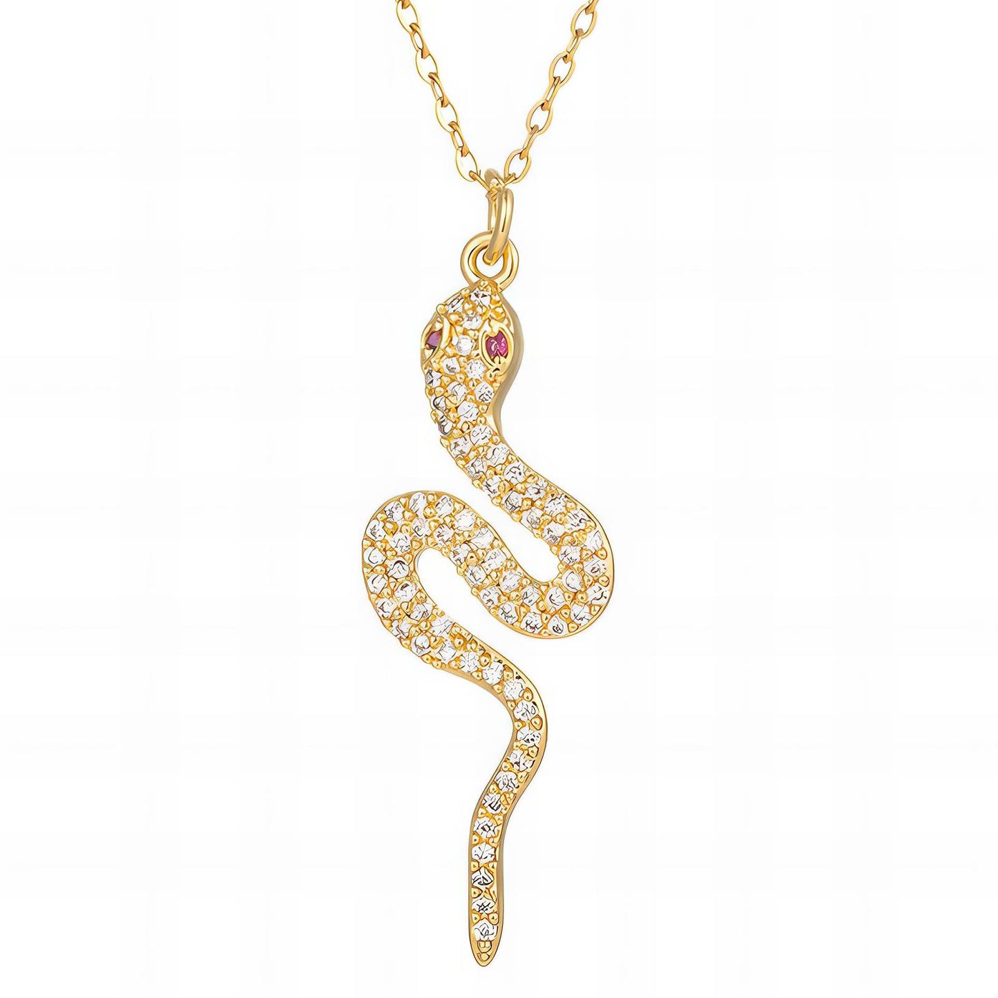 18K gold plated Stainless steel  Snake necklace, Intensity 88248-0