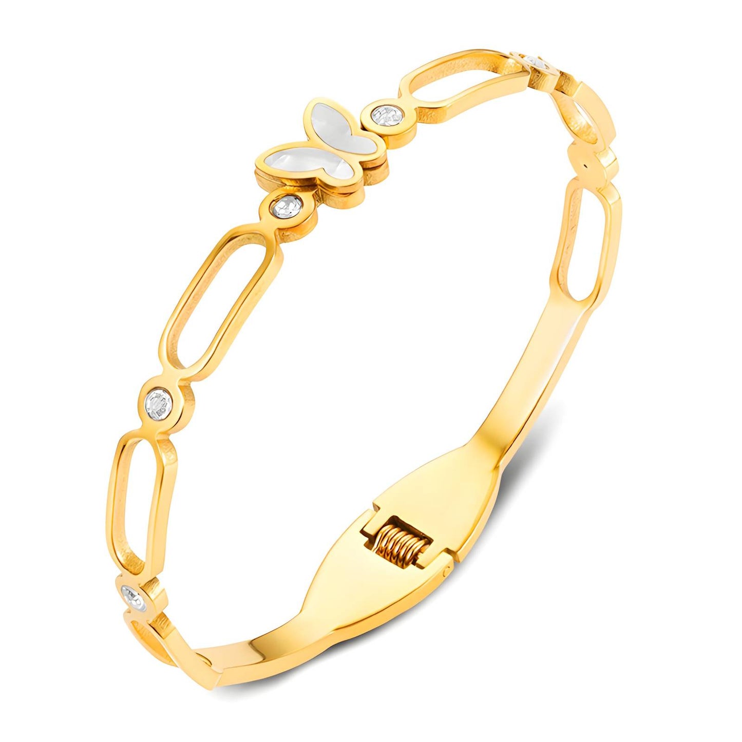 18K gold plated Stainless steel  Butterfly bracelet, Intensity 88265-0