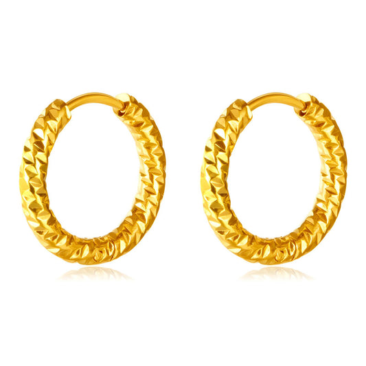 18K gold plated Stainless steel earrings, Intensity 88277-0