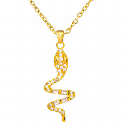 18K gold plated Stainless steel  Snake necklace, Ellis jewellery 88316-0