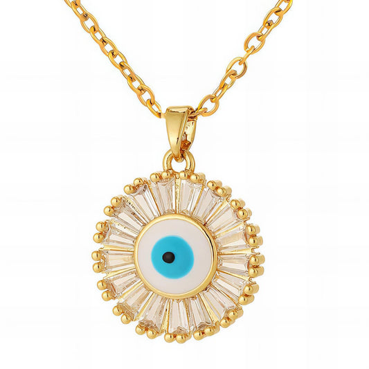 18K gold plated Stainless steel  Evil Eye necklace, Ellis jewellery 88317-0