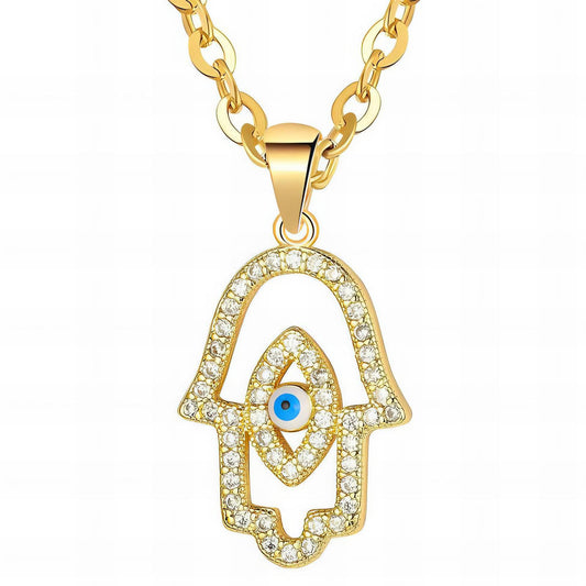 18K gold plated Stainless steel  Evil Eye necklace, Intensity 88323-0