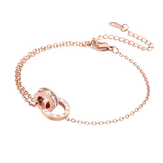 18K gold plated Stainless steel anklet, Ellis jewellery 88370-0