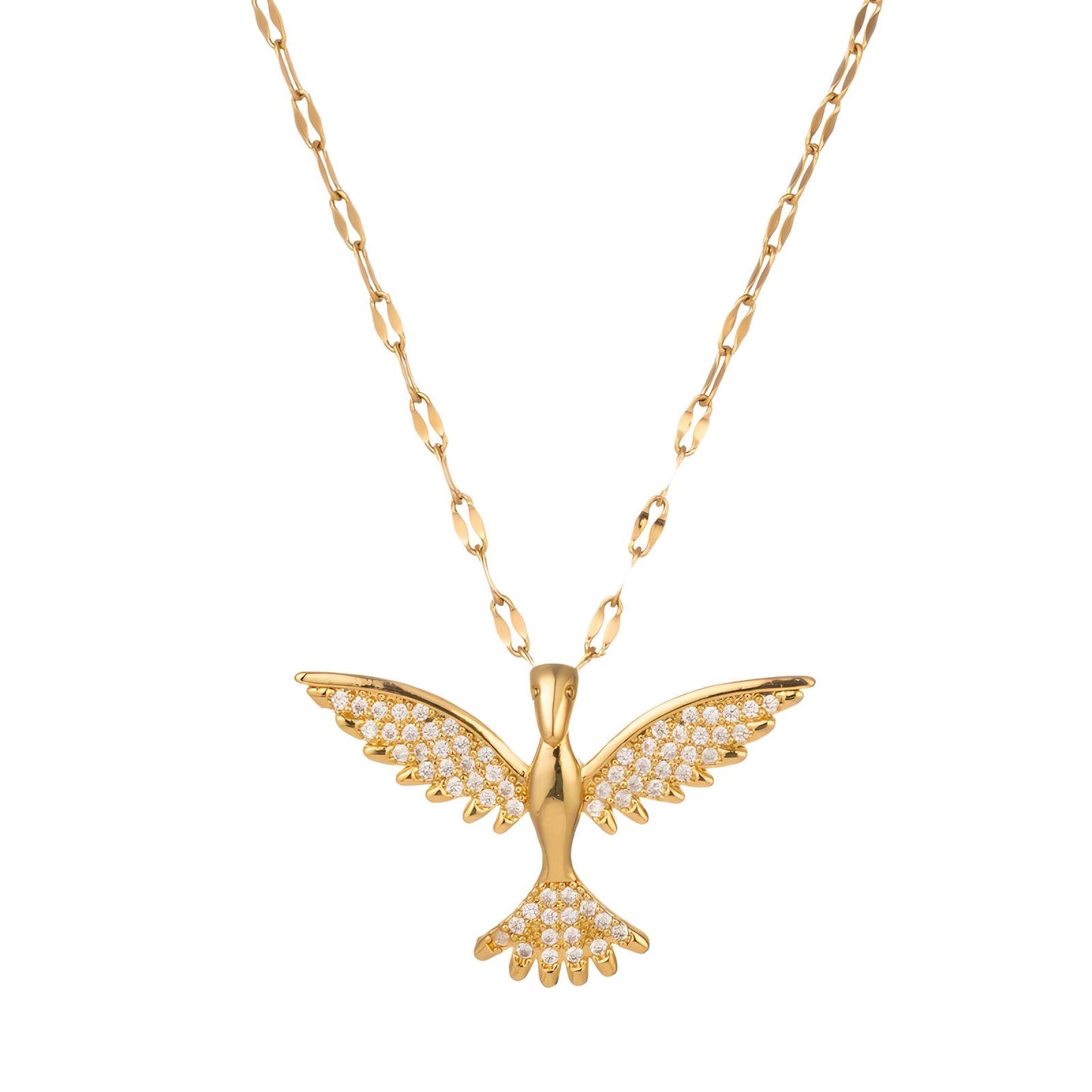 18K gold plated Stainless steel  Bird necklace, Intensity88389-0