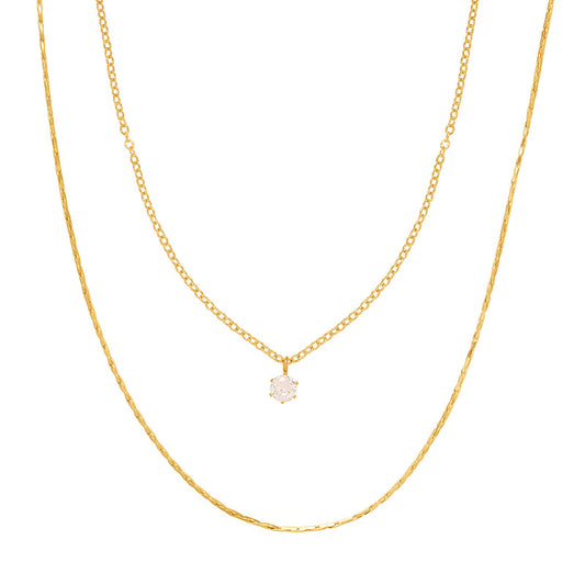 18K gold plated Stainless steel necklace, Intensity 88405-0