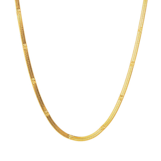 18K gold plated Stainless steel necklace, Intensity 88406-0