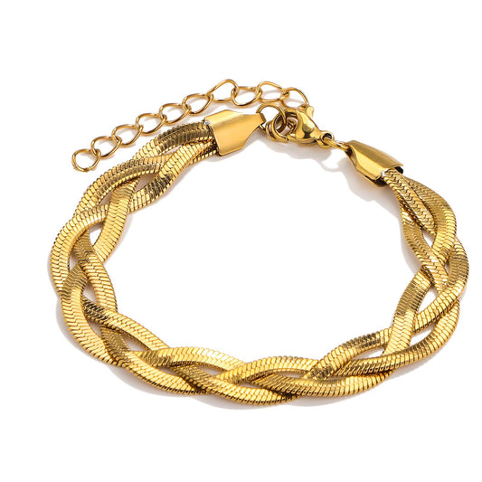 18K gold plated Stainless steel bracelet, Intensity 88432-0