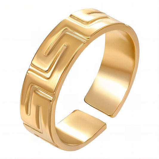 18K gold plated Stainless steel finger ring, Intensity 88539-0-9.5