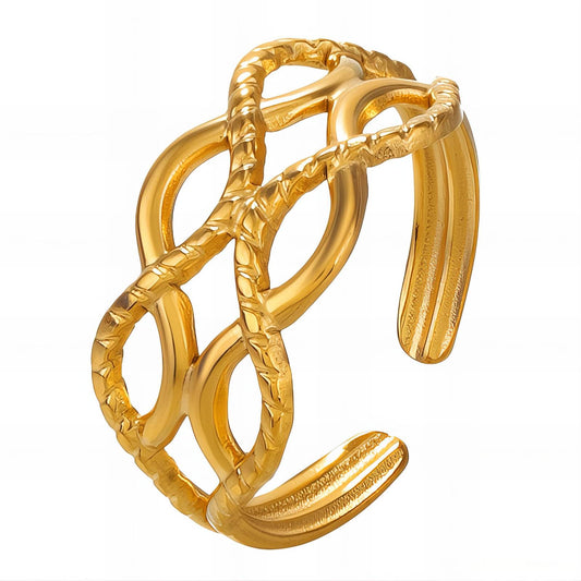 18K gold plated Stainless steel finger ring, Intensity 88559-0