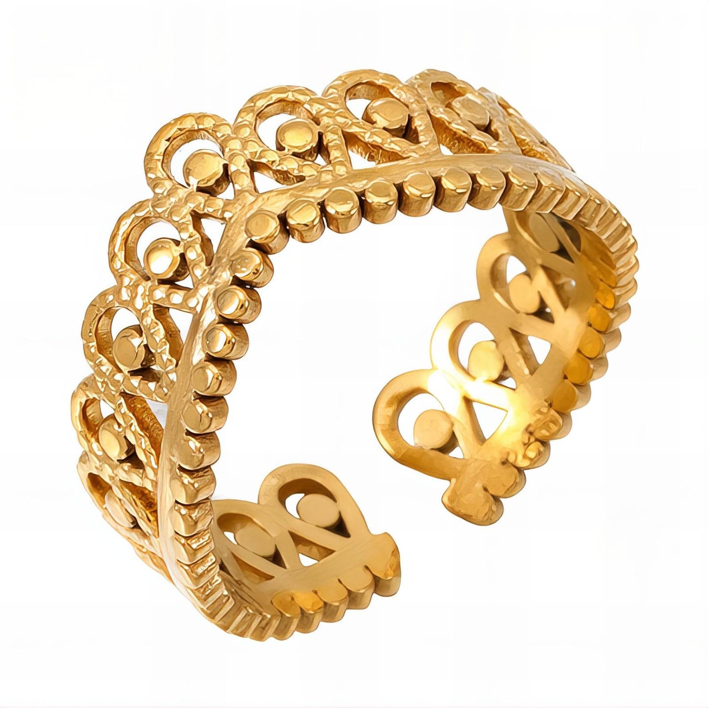 18K gold plated Stainless steel finger ring, Intensity 88573-0-7