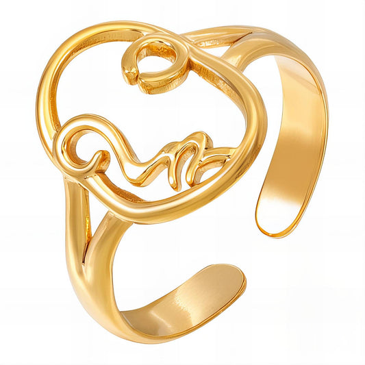 18K gold plated Stainless steel finger ring, Intensity 88575-0