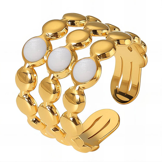 18K gold plated Stainless steel finger ring, Intensity 88627-0
