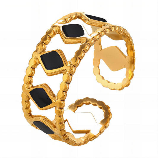 18K gold plated Stainless steel finger ring, Intensity 88638-0