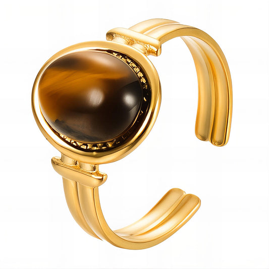 18K gold plated Stainless steel finger ring, Intensity 88651-0