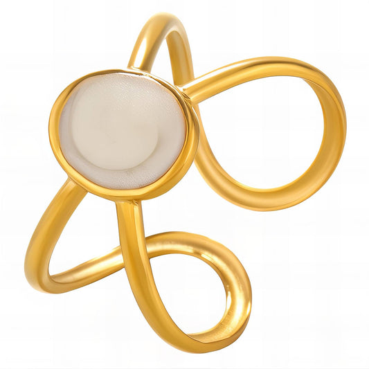18K gold plated Stainless steel finger ring, Intensity 88657-0