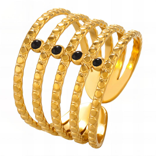 18K gold plated Stainless steel finger ring, Intensity 88667-0