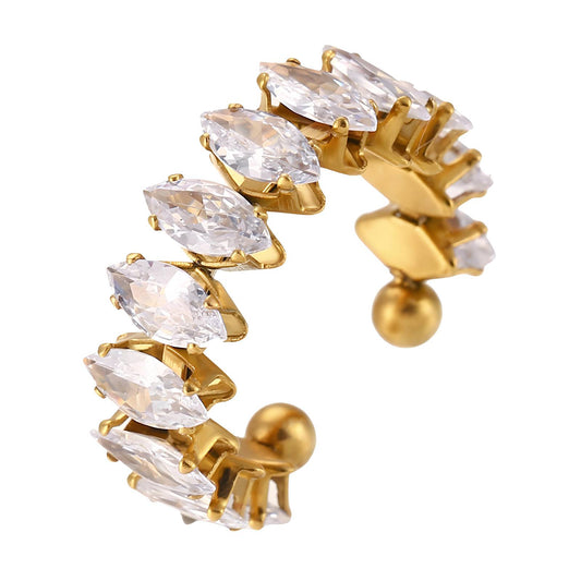 18K gold plated Stainless steel finger ring, Intensity 89182-0