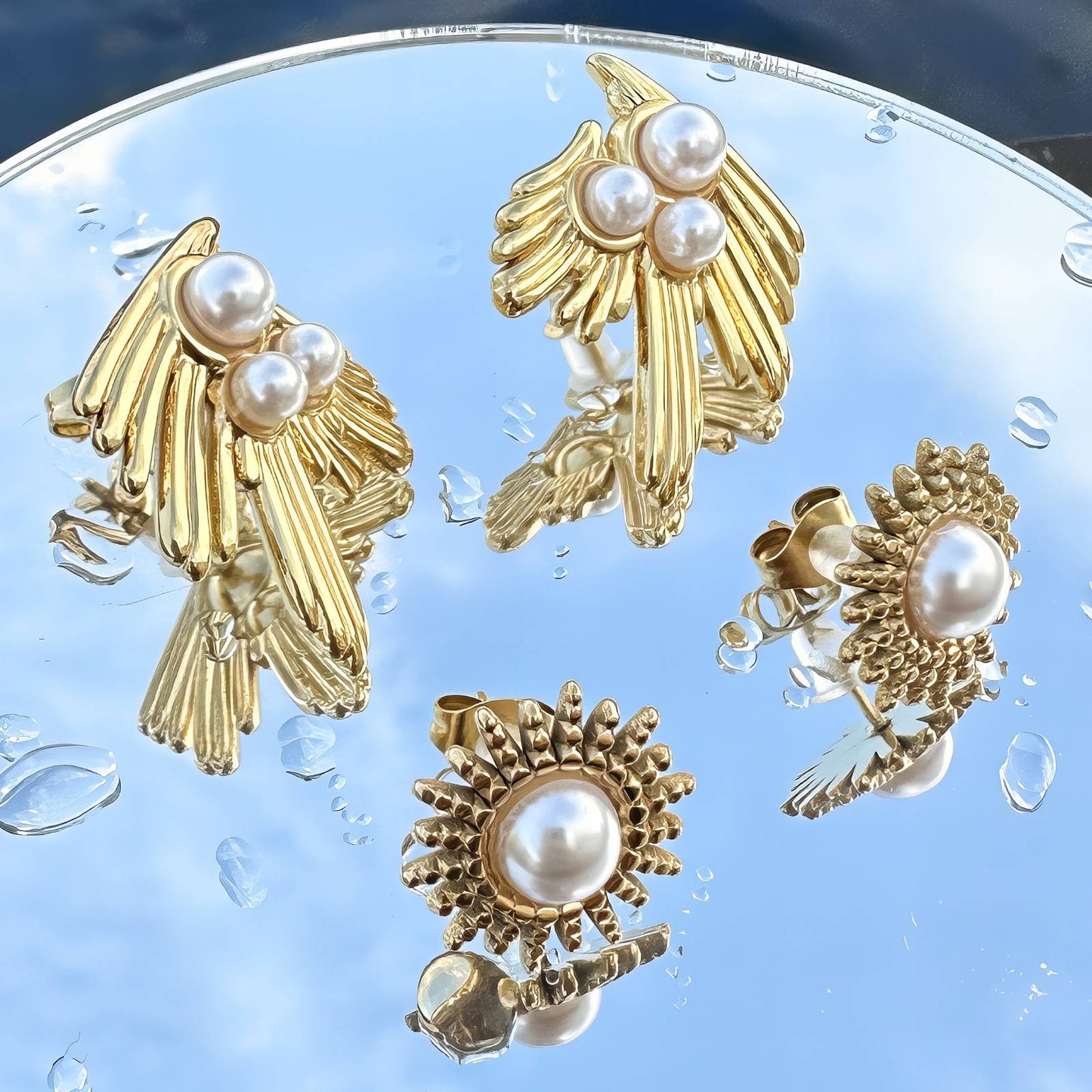 18K gold plated Stainless steel earrings, Intensity 87784-0