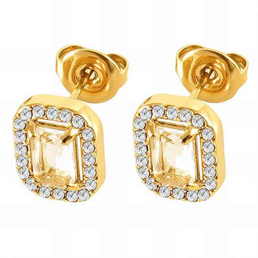 18K gold plated Stainless steel earrings, Intensity 89319-0