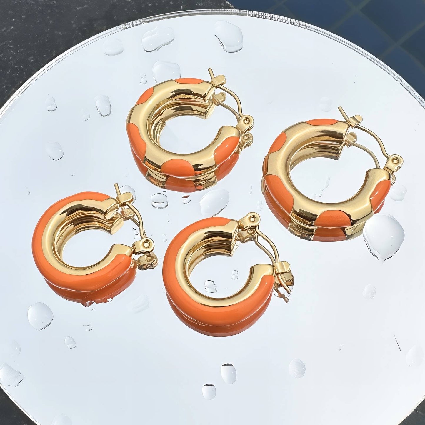 18K gold plated Stainless steel earrings, Intensity 89327-0