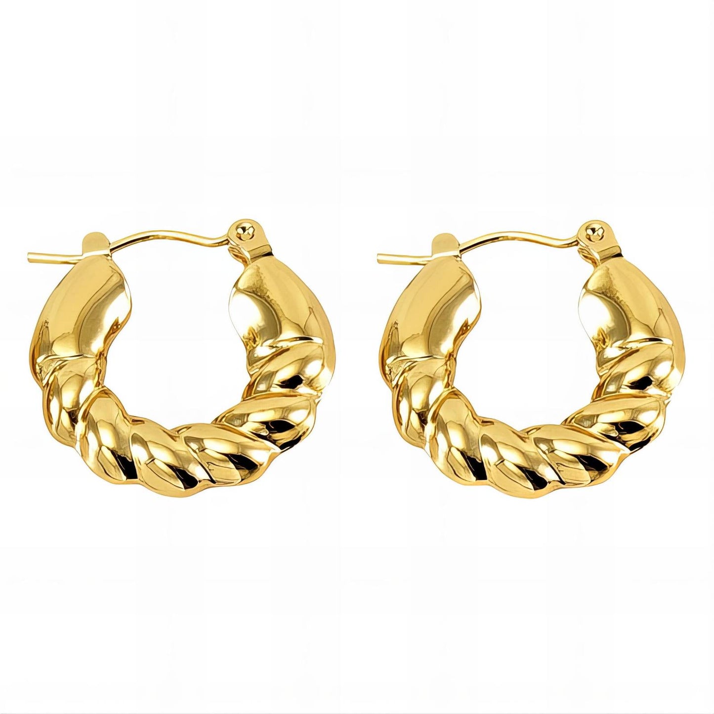 18K gold plated Stainless steel earrings, Intensity 88306-0