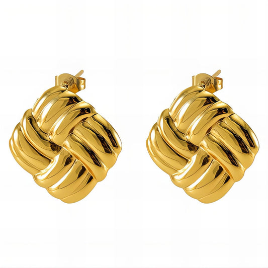 18K gold plated Stainless steel earrings, Intensity 89338-0