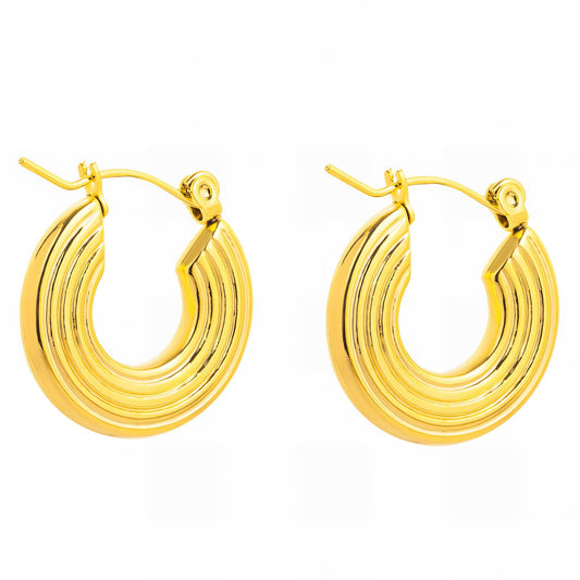 18K gold plated Stainless steel earrings, Intensity 89343-0