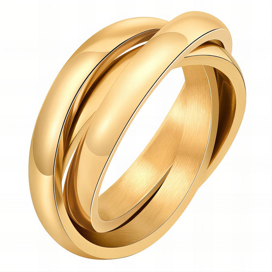 18K gold plated Stainless steel finger ring, Intensity 89523-0-7